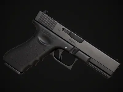 Glock 18 gameready asset with textures Low-poly 3D model