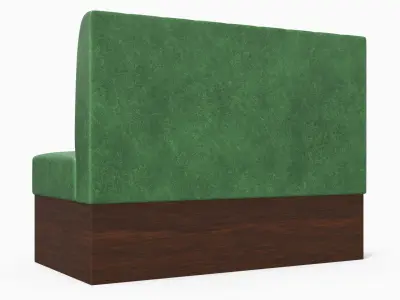 Upholstered Restaurant Booth Bench 3D model