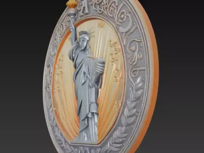 Statue of Liberty Relief - Artistic American Symbol Sculpture 3D 3D print model
