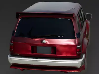 Weathered Custom Widebody Classic SUV 3D Model Low-poly 3D model