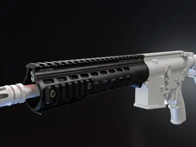DD Hk416 Compact Handguard Low-poly 3D model