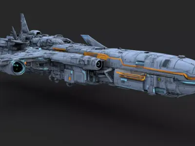 Futuristic Spacecraft High Detail 3D model