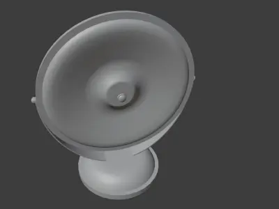 Old Broadcast Loudspeaker Proletariy from USSR Low-poly 3D model