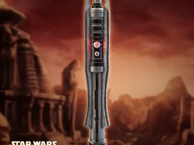 Darth Revan Lightsaber 3D Model Lowpoly Low-poly 3D model