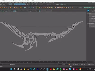 Bow model genshin impact  Low-poly 3D model