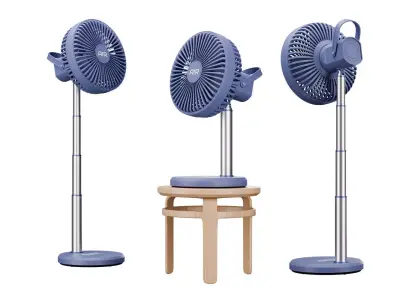 Mini Charger Fan 3D model