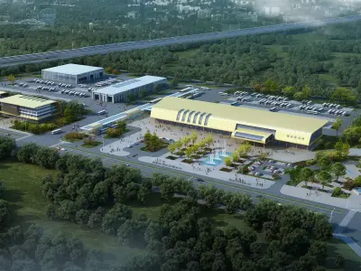 3Dmax fashion city commercial square building 420 3D model