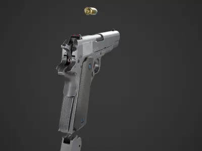 1911 gun Low-poly 3D model