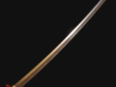 Oni Katana - Realtime 3D model PBR Game Ready Low-poly 3D model
