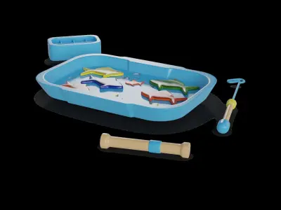 Table games Magnetic Fishing Game 3D model purchase