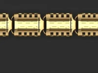 3 Size Gold Bracelet 3dm stl renders details 3D print model