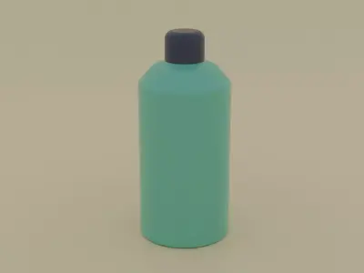 Water bottle cartoon Free low-poly 3D model