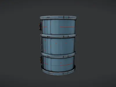 futuristic industrial barrel 3D model