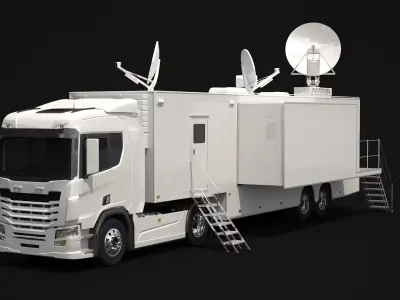 Generic TV Truck Trailer 3D model