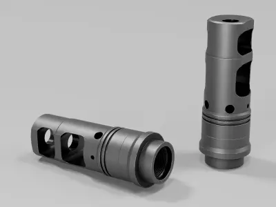 SFMB-338 SOCOM Muzzle Brake Suppressor Adapter Low-poly 3D model purchase