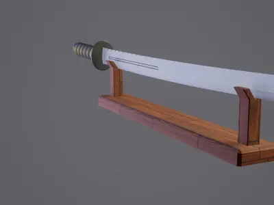 Samurai Sword Low-poly 3D model buy