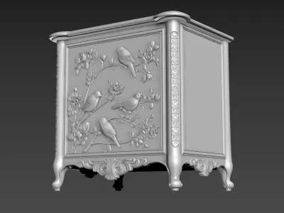 Bedside table 3D model for CNC 3D model