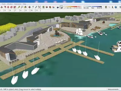 Sketchup Recreational Tourism building B2 3D model