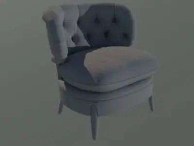 Antique arm chair 3D model