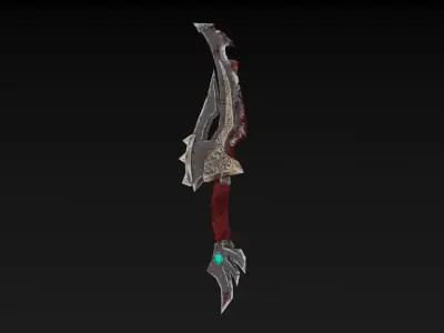 Knife sword Low-poly 3D model
