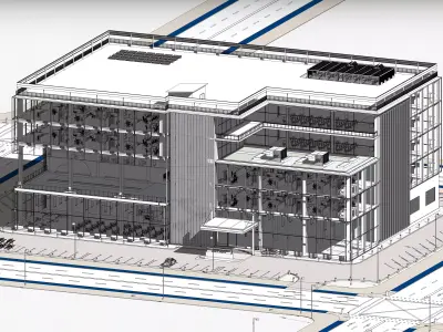 Native Revit Commercial Building 3D model