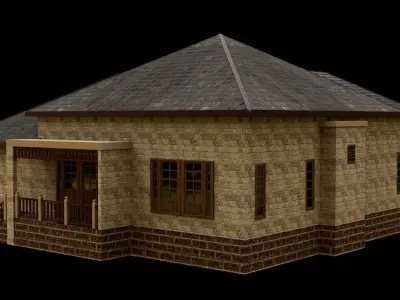 House 002 Free low-poly 3D model