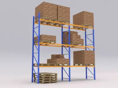 Pallet Rack 3D model