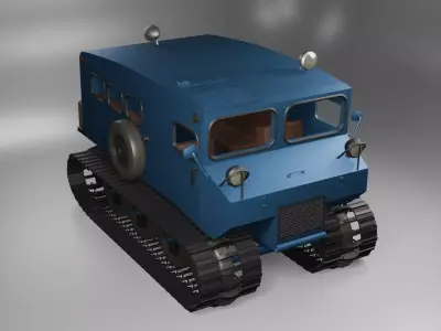 USAF Thiokol 601 Snowcat - 3D Printable - Low Poly - No AI 3D print model