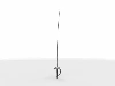 fencing sword 01  3D model