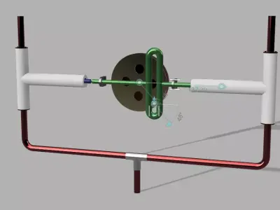 Scotch Yoke Piston Pump Free 3D model