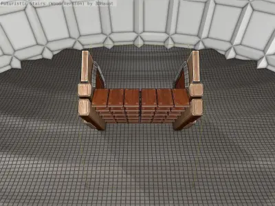 Wood Stairs Construction Element 23 Low-poly 3D model