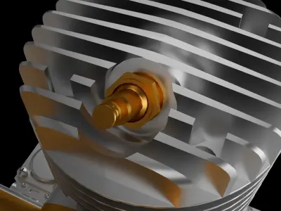 Model aircraft engine  RS55 3D model