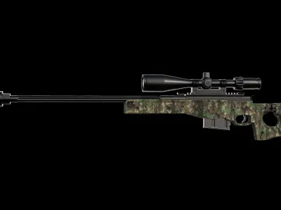 AWM Sniper Rifle High Poly 3D model 3D model