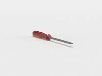 Screwdriver Low-poly 3D model 55