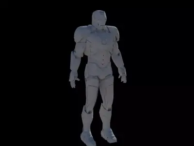 Iron man armor Low-poly 3D model