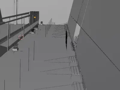 Sci-Fi Interior Environment - High-Speed Rail Low-poly 3D model