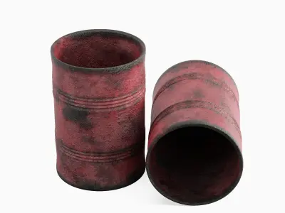 Used Steel Barrel B 03 3D model