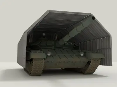 T-72 Russian Turtle Tank 3D model