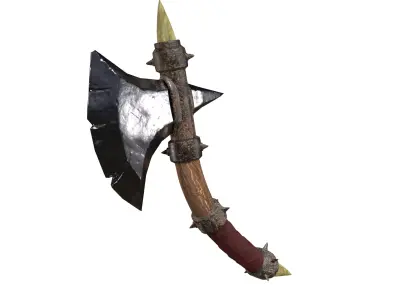 Stylized Weapon Axe Low-poly 3D model