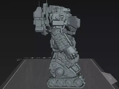 Heavy Military Mech Walker Tank STL 3D Print Robot Model 3D print model
