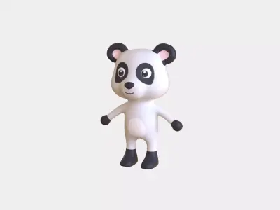 High-Quality 3D Cute Panda for Games  Low-poly 3D model