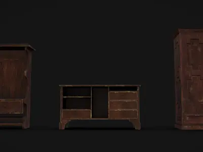Furniture Pack 07 Low-poly 3D model