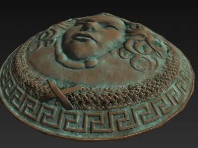 Aegis shield Low-poly 3D model