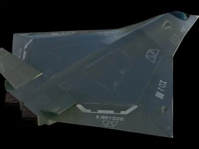 star fighter Low-poly 3D model