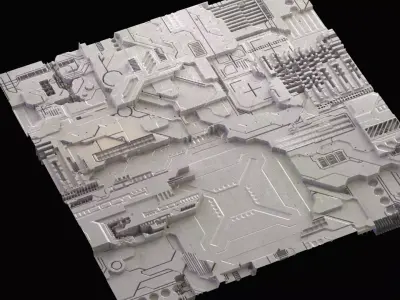 Sci-fi Panel  Low-poly 3D model