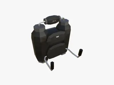 Jetpack Low Poly D04 - SciFi Character Design Low-poly 3D model