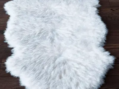 Sheepskin Fur Rug Model Skold  3D print model