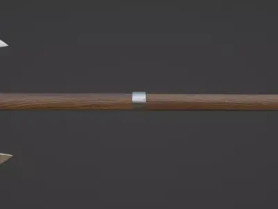 Battle axe Low-poly 3D model 25