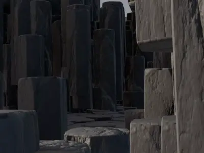 Mystical Island Ruins 3D model