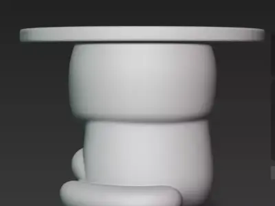 Garfield 3D Printable Side Table 60cm Multi-Part 3D print model